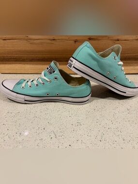 Converse Low Top Sneakers in Mint Aqua